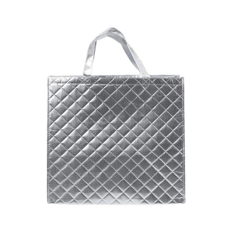 Spacious Metallic Quilted Reusable Tote Bag